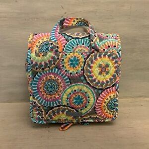 Vera Bradley Quilted Colorful Medallion Print Toiletry Travel Bag Good Condition